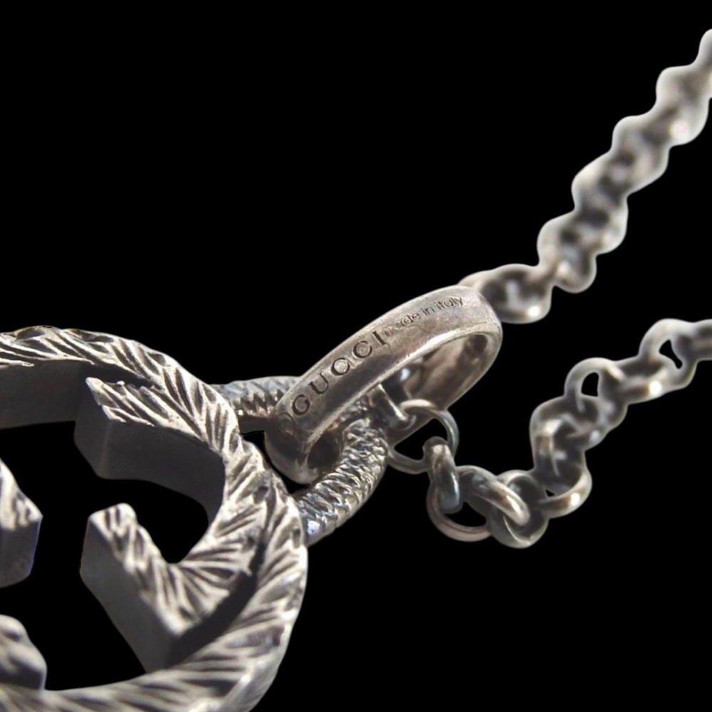 GUCCI Interlocking GG Silver Ag925 Pendant Necklace 🔥 - Picture 5 of 11